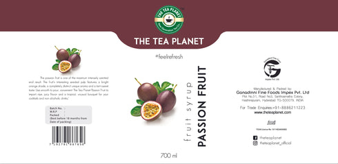 The Tea Planet Passion fruit Syrup 700 ml